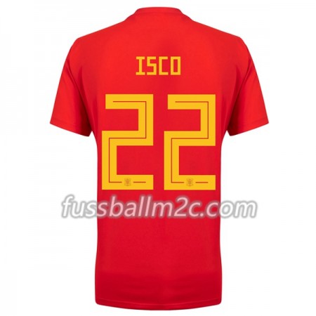 Fußballtrikots Spanien Isco 22 Heim Trikotsatz WM 2018